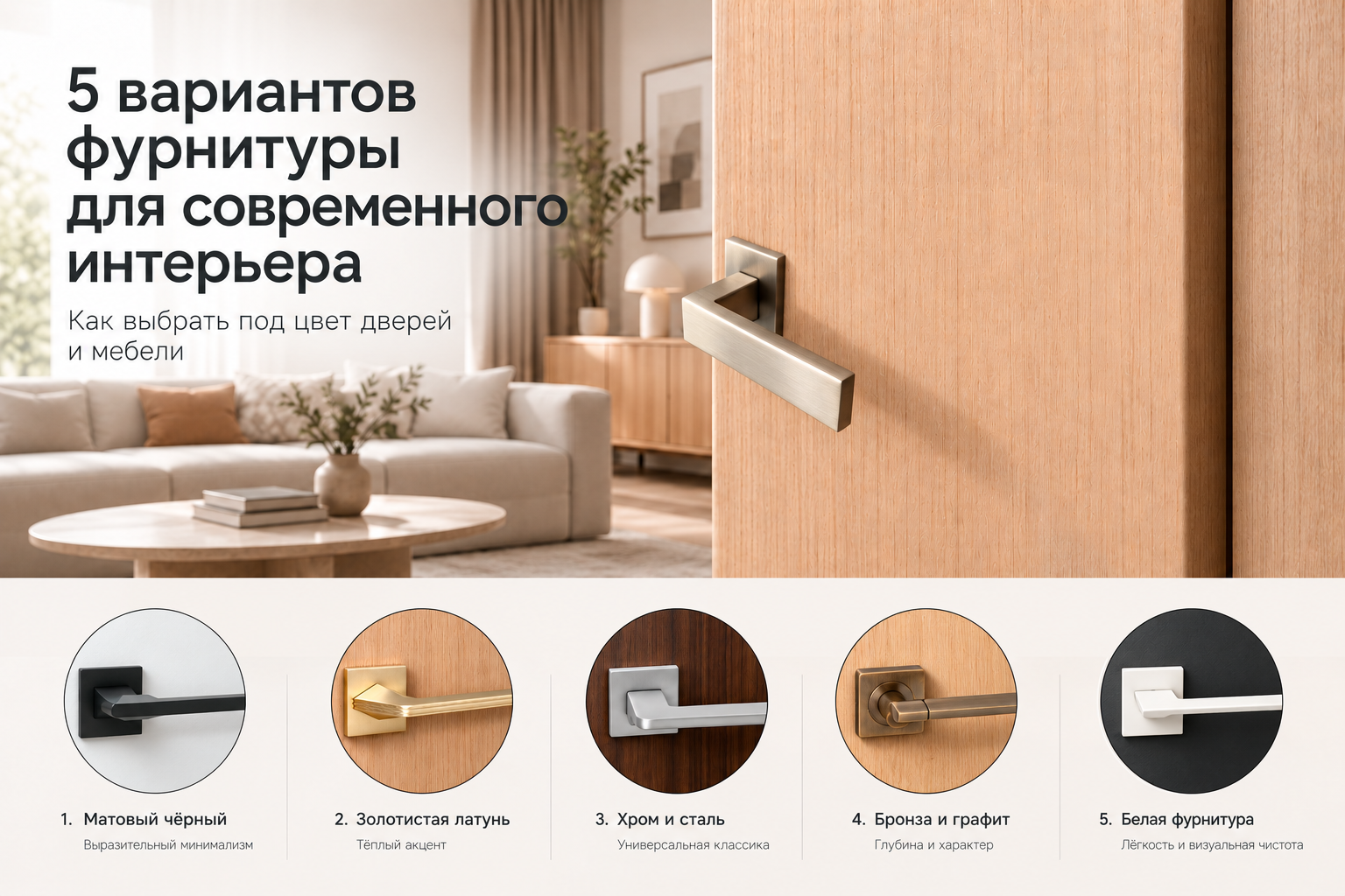 5 вариантов фурнитуры для современного интерьера: как выбрать идеальное сочетание 5 вариантов фурнитуры для современного интерьера: как выбрать идеальное сочетание