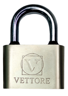 Замок навесной VETTORE ТЛ-БЗ 4-050 (сталь, закругленной формы, 4 ключа) SN (Сатин) (блистер)